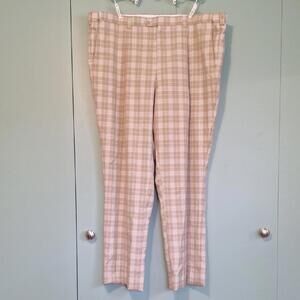 NWT Stacy Adams Mens Cream Plaid Dress Pant Size 47